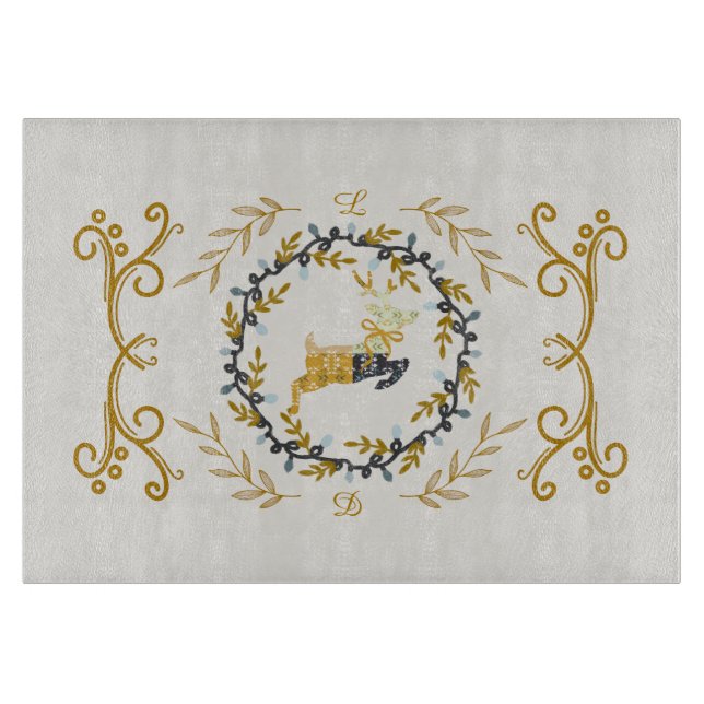 Christmastime Deer with Wreath Yellow Cream (Framsidan)