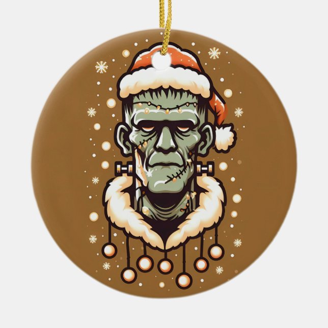 Christmasy Frankenstein Julgransprydnad Keramik (Framsidan)