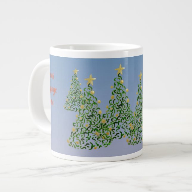 Christms Träd Jumbo Mugg (Framsida vänster)