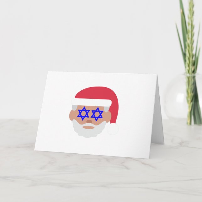 christmukah jultomten emoji helgkort (Framsida)
