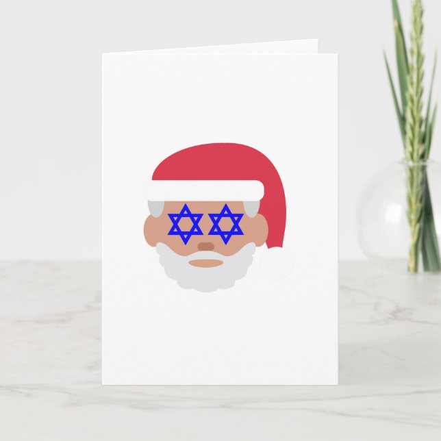 christmukah jultomten emoji helgkort (Framsida)
