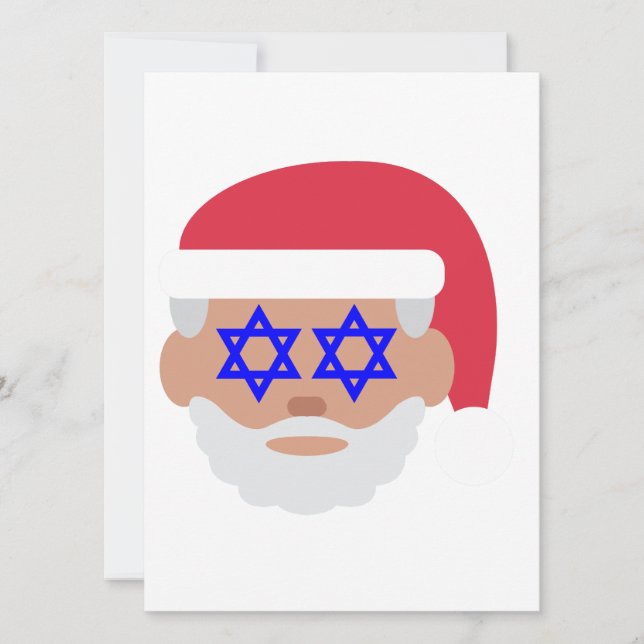 christmukah jultomten emoji julkort (Framsida)