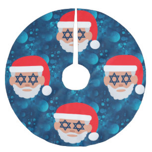 christmukah Tomemoji Julgransmatta Borstad Polyester