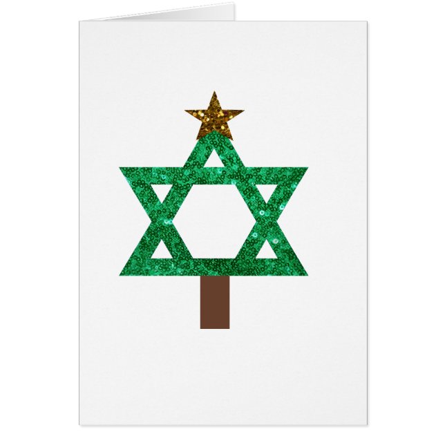 christmukka julgran hälsningskort (Framsidan)