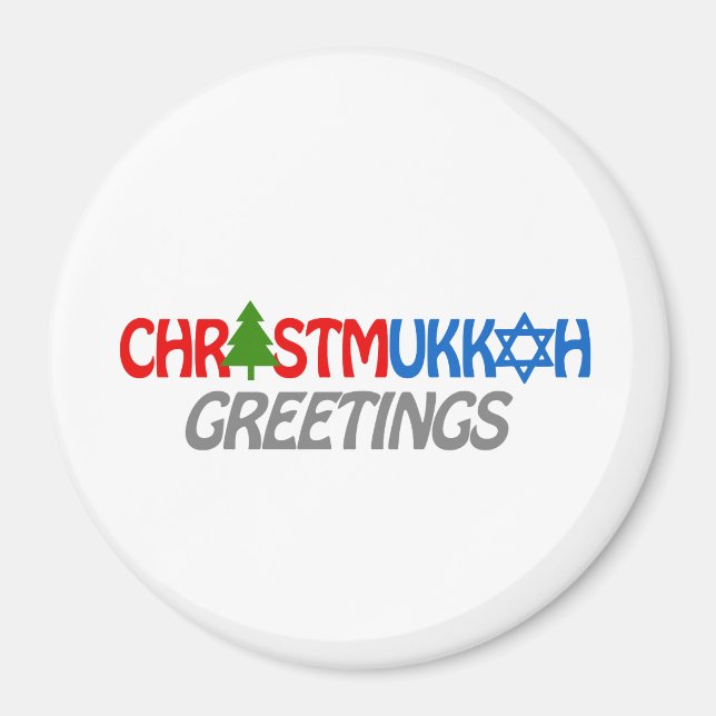 CHRISTMUKKAH HÄLSNING -.png Magnet (Framsidan)
