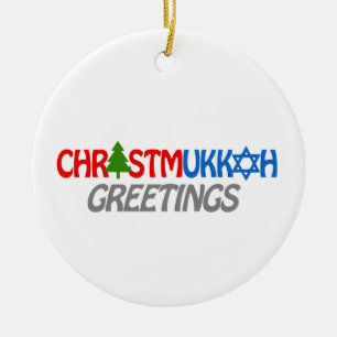CHRISTMUKKAH-HÄLSNINGAR - .PNG JULGRANSPRYDNAD KERAMIK
