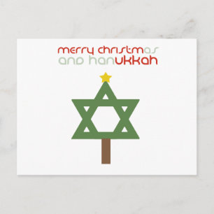 CHRISTMUKKAH TRÄD HELG VYKORT