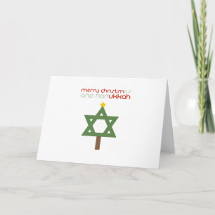 CHRISTMUKKAH-TRÄD HELGKORT