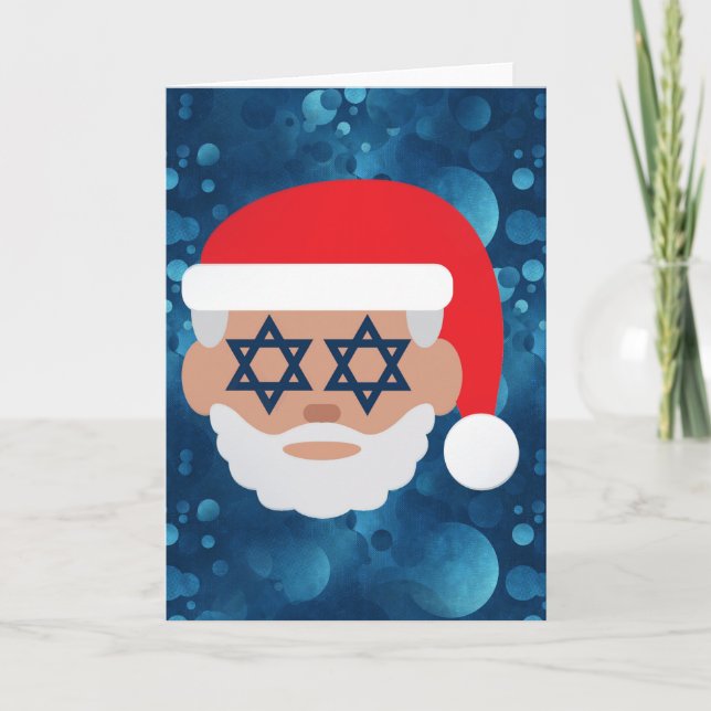 christmukkahsanta emoji helgkort (Framsida)