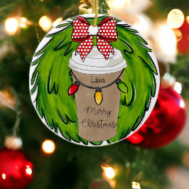 Christnas Coffee Wandeans Personlig Julgransprydnad Keramik