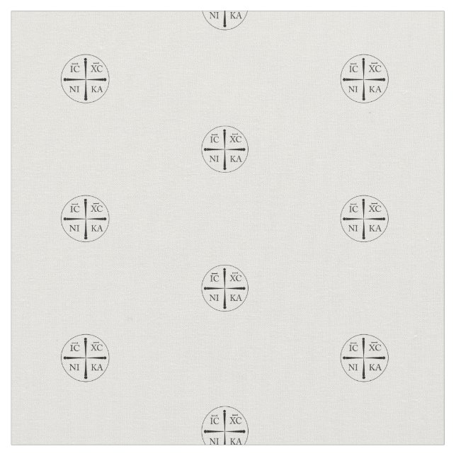 Christogram ICXC NIKA Tyg (Närbild)