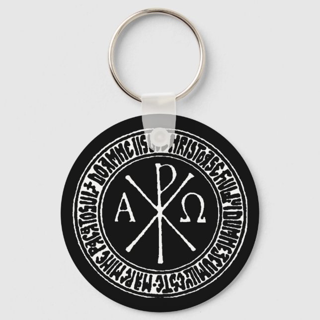 Christogram med Jesus Prayer i den rumänska nyckel Nyckelring (Framsida)