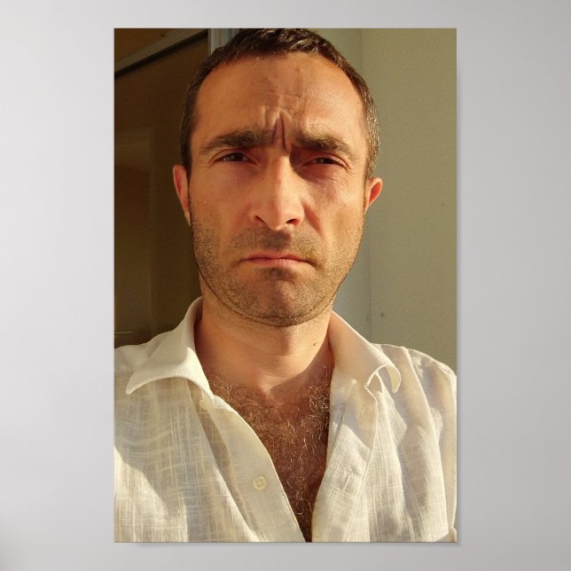 Christophe LEROY - Vit skjorta balkong  Poster (Framsidan)