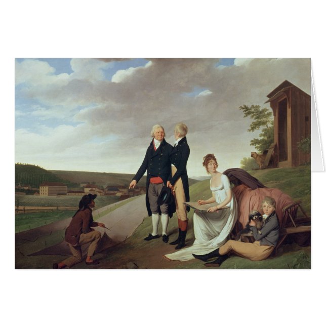 Christophe-Philippe Oberkampf och familj Hälsningskort (Framsidan Horizontal)