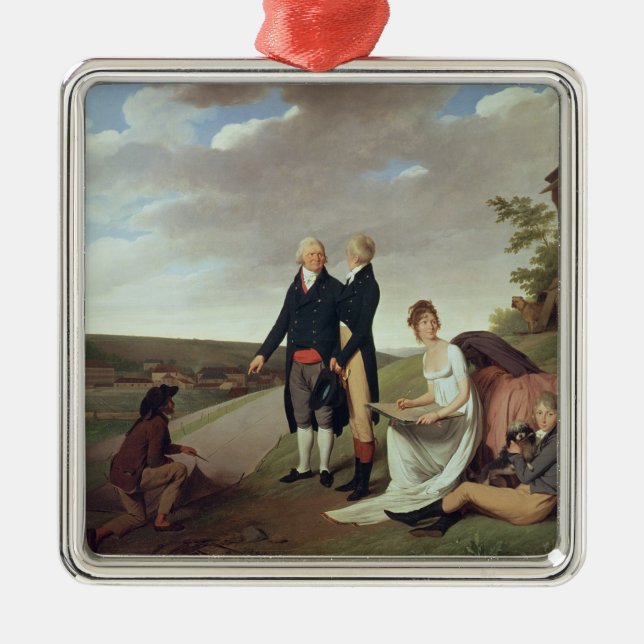 Christophe-Philippe Oberkampf och familj Julgransprydnad Metall (Framsidan)