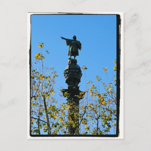Christopher Columbus - Barcelona, Spaniens vykort (Framsida)