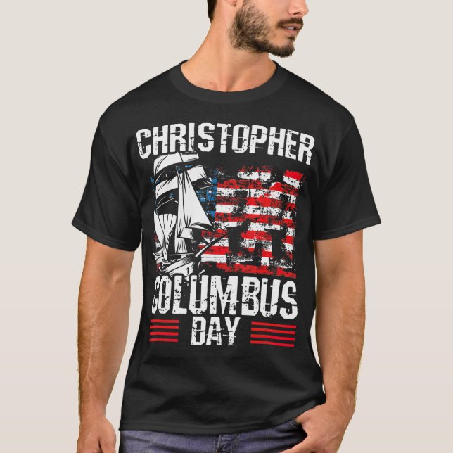 Christopher Columbus Day 1492 Italy Explorer T Shirt (Framsida)