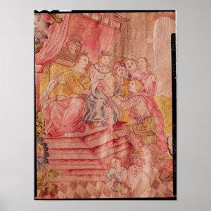 Christopher Columbus före Ferdinand II Poster