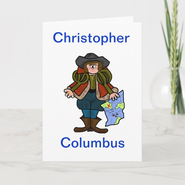Christopher Columbus hälsningkort - riktningar Kort (Framsida)