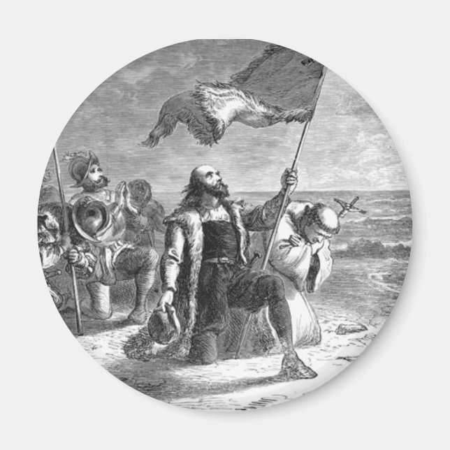 Christopher-Columbus Landing Magnet (Framsidan)