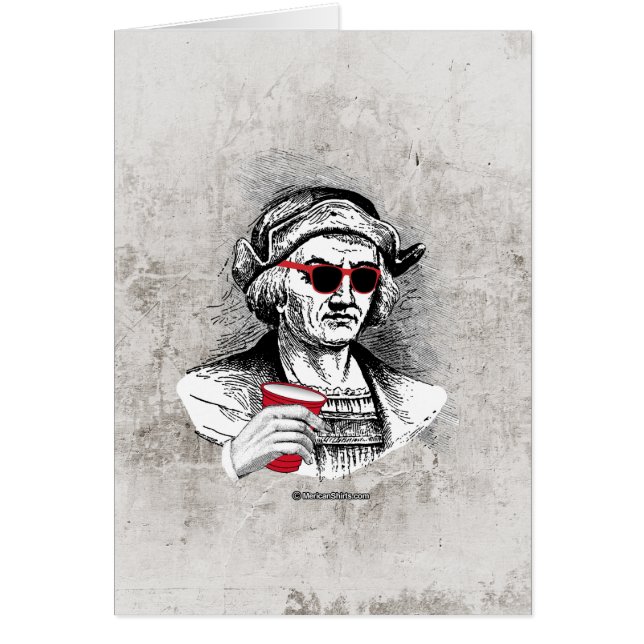 Christopher Columbus partydjur Hälsningskort (Framsidan)