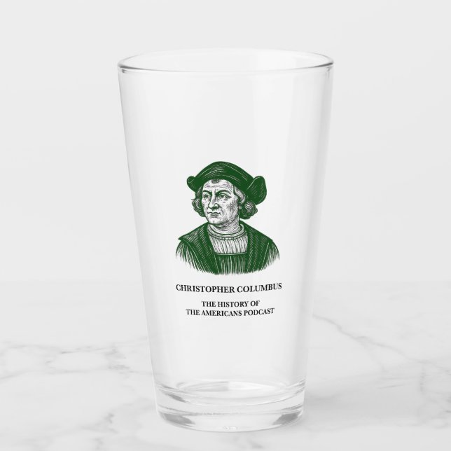 Christopher Columbus pint glass Glaskopp (Framsida)