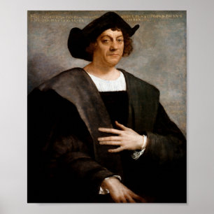 Christopher Columbus porträtt - 1519 Poster