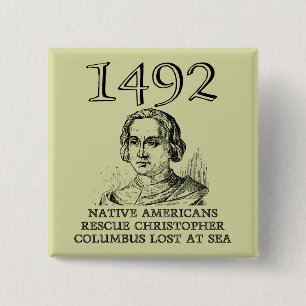Christopher Columbus Räddade Rollig Knapp Märke