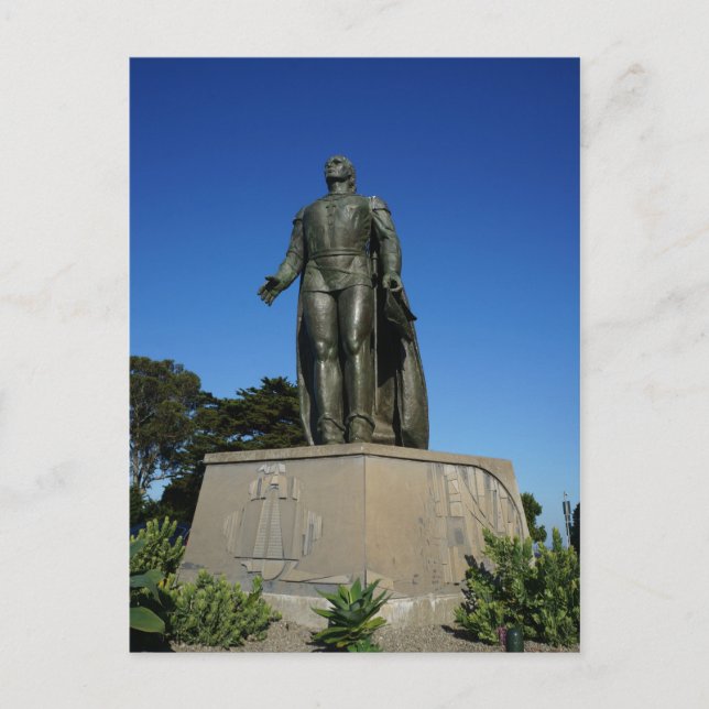 Christopher Columbus Statue Postcard Vykort (Framsida)