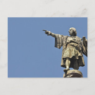 Christopher Columbus Statue Postcard Vykort