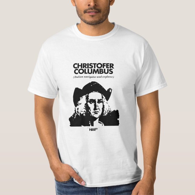 Christopher Columbus vitt-skjorta T-shirt (Framsida)
