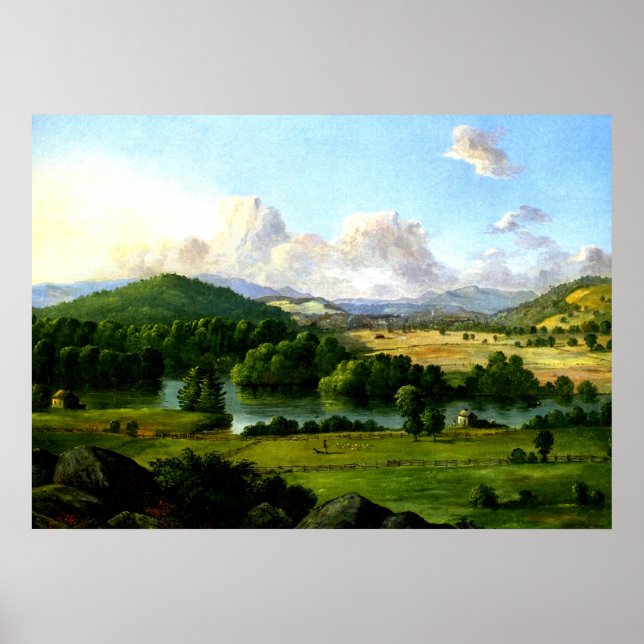 Christopher Cranch: Floden mellan betesmarker Poster (Framsidan)