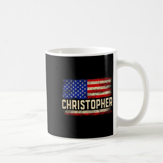 Christopher First Name Shirt Christopher Name Amer Kaffemugg (Höger)