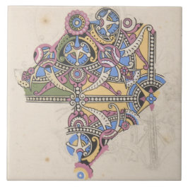 Christopher för dekorativ konst för art nouveau kakelplatta
