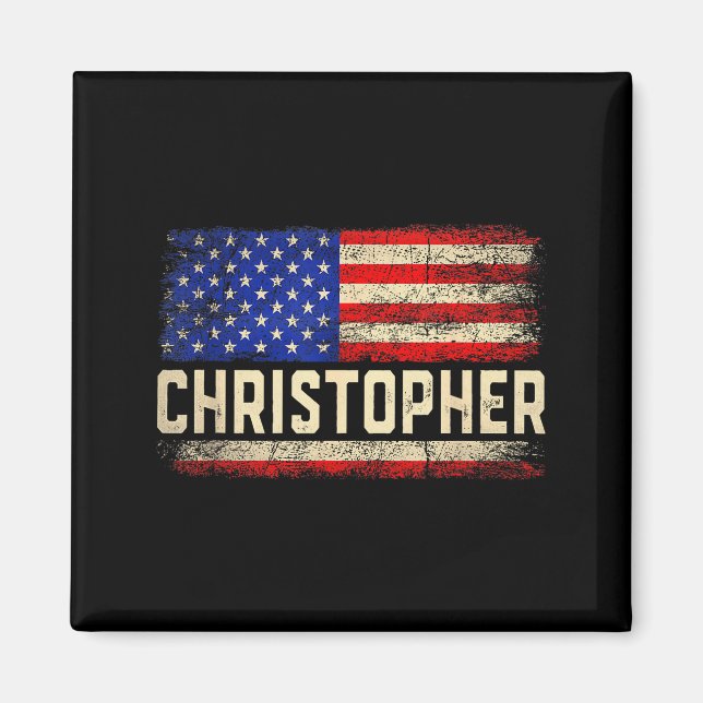 Christopher Förnamn Tröja Christopher Namn Amer Magnet (Framsidan)