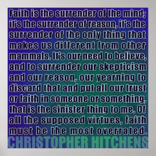 Christopher Hitchens Överlämnande av orsak Poste Poster