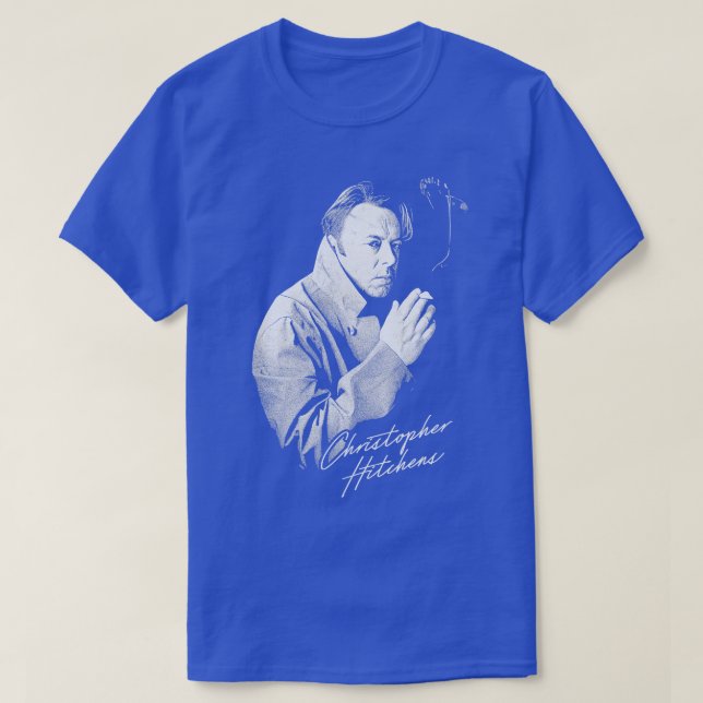 Christopher Hitchens Retro Stil Fläkt Design T Shirt (Design framsida)