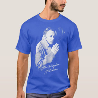 Christopher Hitchens Retro Stil Fläkt Design T Shirt