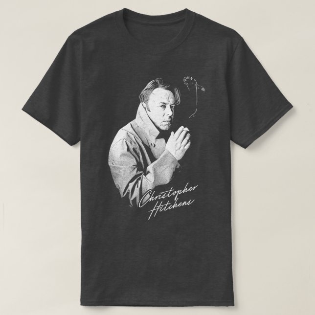 Christopher Hitchens Retro Stil Fläkt Design T Shirt (Design framsida)