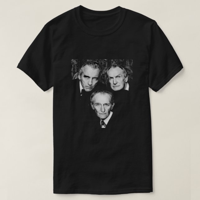 Christopher Lee Vincent Price Et Peter Christopher T Shirt (Design framsida)