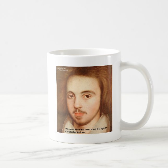 Christopher Marlowe "1st Site" Kärlekscitat Gåvor Kaffemugg (Höger)