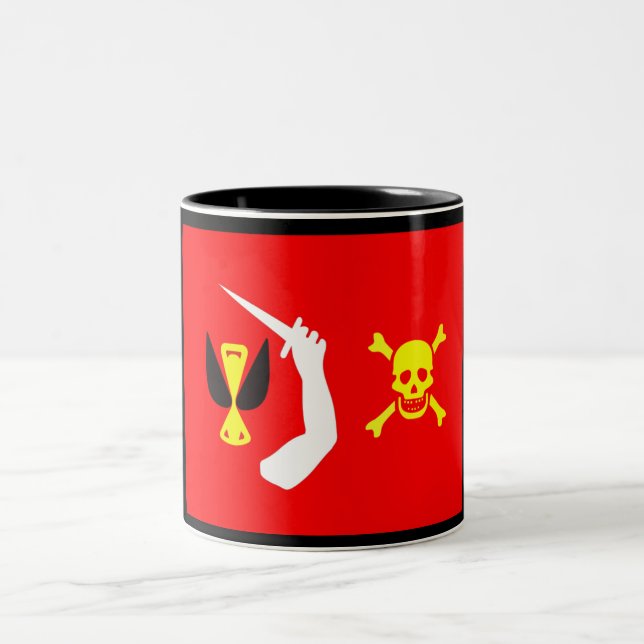 Christopher moody piratflagga Två-Tonad mugg (Center)
