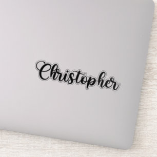 Christopher Namn - Handskriftlig calligrafi Klistermärken
