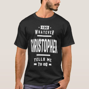 Christopher Personlig Namn Birthday Gift T Shirt