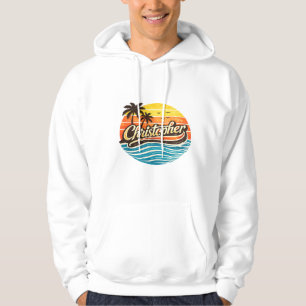 Christopher Retro Sunset Namndesign Hoodie