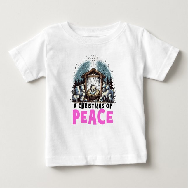 Christ's Nativity : A Christmas of Peace T Shirt (Framsida)