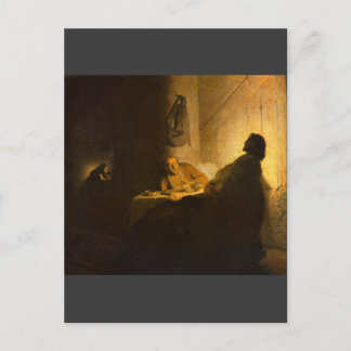 Christus in Emmaus by Rembrandt Vykort