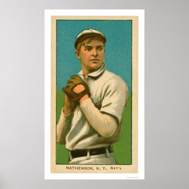 Christy Mathewson Baseball 1909 Poster (Framsidan)