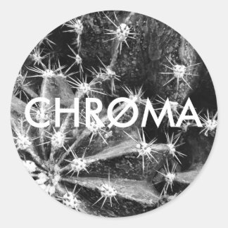 CHRØMA CACTUS STICKER RUNT KLISTERMÄRKE