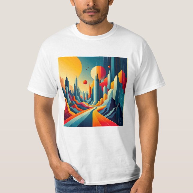 Chromatic Cityscape T Shirt (Framsida)